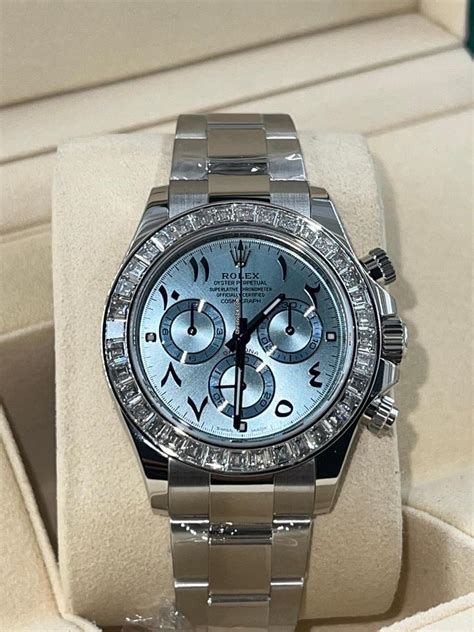 rolex daytona platinum baguette